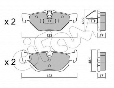 CIFAM 8226420 -  Комплект тормозных колодок, дисковый тормоз