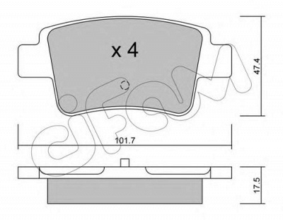 CIFAM 8227050 -  Комплект тормозных колодок, дисковый тормоз