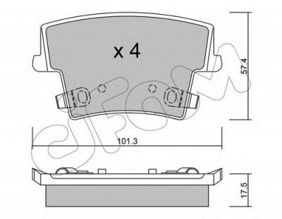 CIFAM 8227180 -  Комплект тормозных колодок, дисковый тормоз