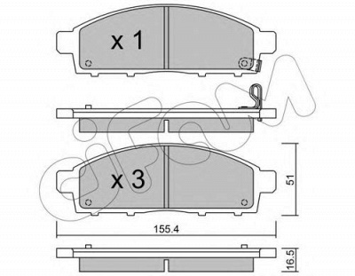 CIFAM 8227910 -  Комплект тормозных колодок, дисковый тормоз