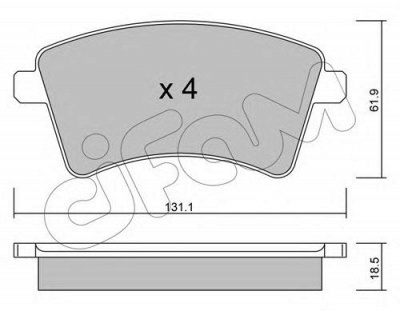 CIFAM 8228120 -  Комплект тормозных колодок, дисковый тормоз