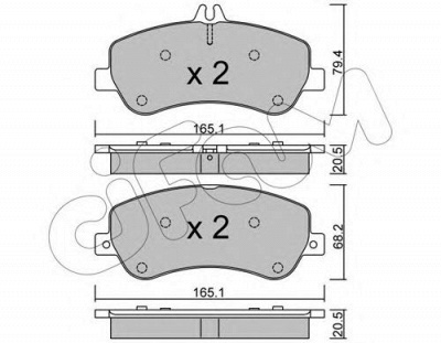 CIFAM 8228250 -  Комплект тормозных колодок, дисковый тормоз