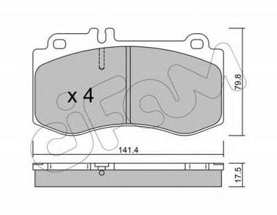 CIFAM 8228270 -  Комплект тормозных колодок, дисковый тормоз