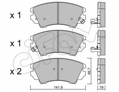 CIFAM 8228420 -  Комплект тормозных колодок, дисковый тормоз