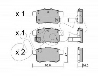 CIFAM 8228680 -  Комплект тормозных колодок, дисковый тормоз