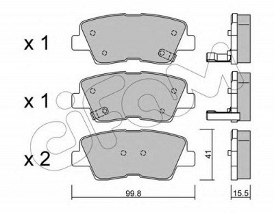 CIFAM 8228860 -  Комплект тормозных колодок, дисковый тормоз