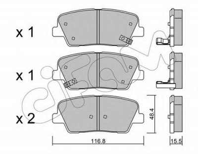 CIFAM 8229010 -  Комплект тормозных колодок, дисковый тормоз