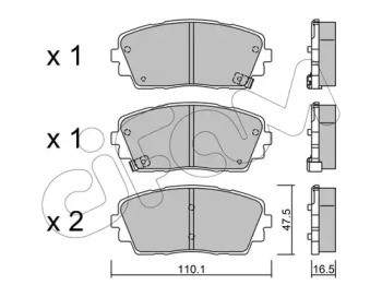 CIFAM 8229410 -  Комплект тормозных колодок, дисковый тормоз