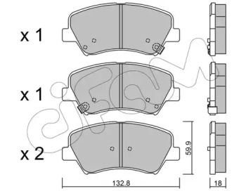 CIFAM 8229440 -  Комплект тормозных колодок, дисковый тормоз