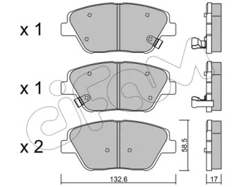 CIFAM 8229450 -  Комплект тормозных колодок, дисковый тормоз