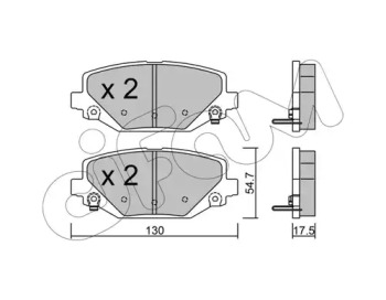 CIFAM 8229470 -  Комплект тормозных колодок, дисковый тормоз