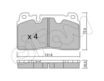 CIFAM 8229790 -  Комплект тормозных колодок, дисковый тормоз