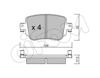 CIFAM 8229800 -  Комплект тормозных колодок, дисковый тормоз