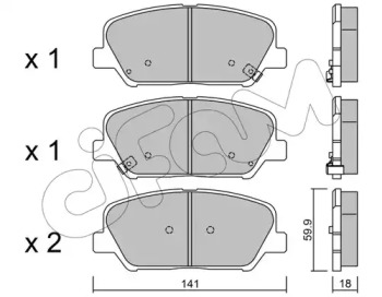 CIFAM 8229970 -  Комплект тормозных колодок, дисковый тормоз