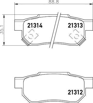COBREQ n1458 -  Комплект тормозных колодок, дисковый тормоз