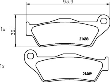 COBREQ n1806 -  Комплект тормозных колодок, дисковый тормоз