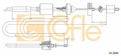 COFLE 102844 -  Трос, управление сцеплением