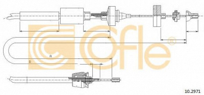 COFLE 102971 -  Трос, управление сцеплением