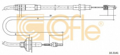 COFLE 103141 -  Трос, управление сцеплением