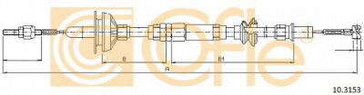 COFLE 103153 -  Трос, управление сцеплением