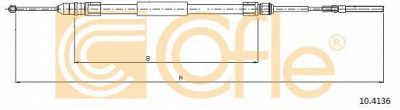 COFLE 104136 -  Трос, стояночная тормозная система