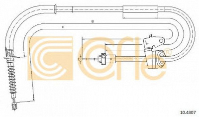 COFLE 104307 -  Трос, стояночная тормозная система