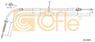 COFLE 104308 -  Трос, стояночная тормозная система