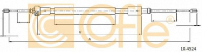 COFLE 104524 -  Трос, стояночная тормозная система