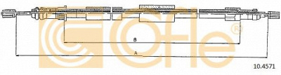 COFLE 104571 -  Трос, стояночная тормозная система