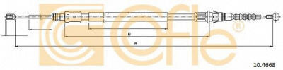 COFLE 104668 -  Трос, стояночная тормозная система