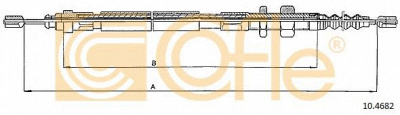 COFLE 104682 -  Трос, стояночная тормозная система