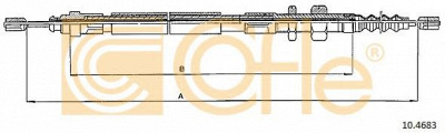 COFLE 104683 -  Трос, стояночная тормозная система