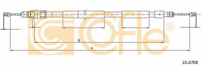 COFLE 104708 -  Трос, стояночная тормозная система