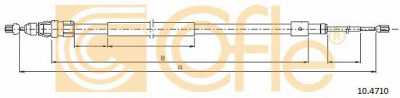COFLE 104710 -  Трос, стояночная тормозная система