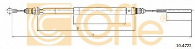 COFLE 104722 -  Трос, стояночная тормозная система