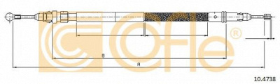 COFLE 104738 -  Трос, стояночная тормозная система
