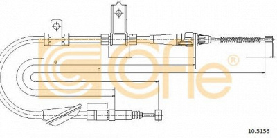 COFLE 105156 -  Трос, стояночная тормозная система