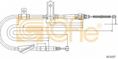 COFLE 105157 -  Трос, стояночная тормозная система