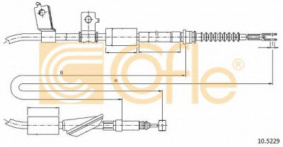 COFLE 105229 -  Трос, стояночная тормозная система