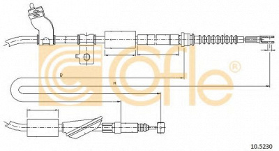 COFLE 105230 -  Трос, стояночная тормозная система