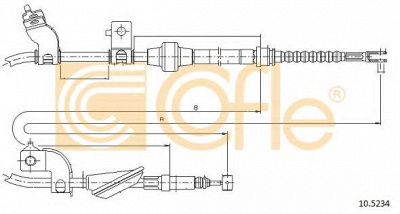 COFLE 105234 -  Трос, стояночная тормозная система