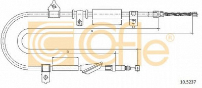 COFLE 105237 -  Трос, стояночная тормозная система