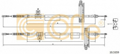 COFLE 105359 -  Трос, стояночная тормозная система