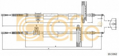 COFLE 105362 -  Трос, стояночная тормозная система