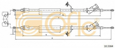 COFLE 105364 -  Трос, стояночная тормозная система