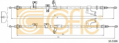 COFLE 105386 -  Трос, стояночная тормозная система
