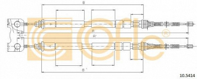 COFLE 105414 -  Трос, стояночная тормозная система