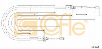 COFLE 106035 -  Трос, стояночная тормозная система