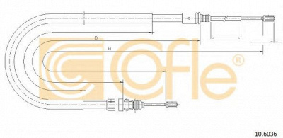 COFLE 106036 -  Трос, стояночная тормозная система