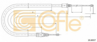COFLE 106037 -  Трос, стояночная тормозная система